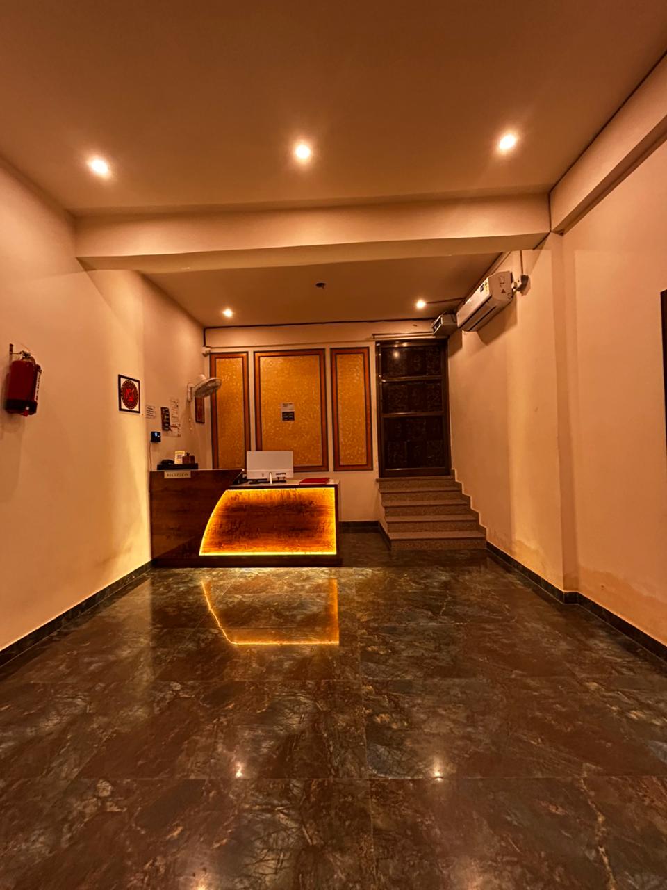 Outdoor seating view at Hotel Gandharwa